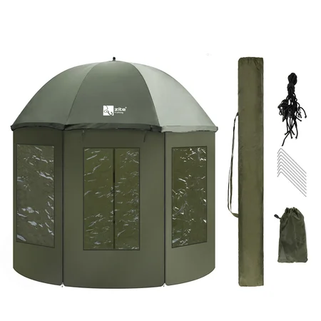 Schirmzelt Geschlossen als Angelschirm Zelt 250cm Zite Fishing