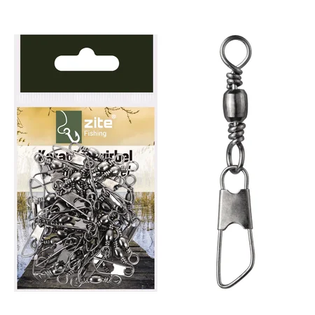 Karabiner Wirbel Angelwirbel Standard Größe 6 30 STK Zite Fishing