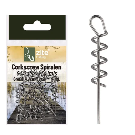 Zite Fishing Corkscrew Korkenzieher Spiralen Gummiköder 4,2cm x 1mm 15 tlg.