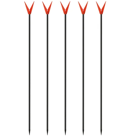 V-Rutenhalter Fiberglas mit Schnurlaufkerbe 75 cm 5 Stück Set Zite Fishing