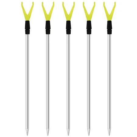 Zite Fishing Teleskop-Rutenhalter 5er Set – 75–135 cm, Aluminium, V-Auflage mit Schnurlaufkerbe