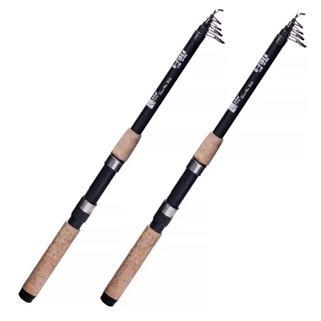 2x Allround Teleskoprute 2,40 m Forelle Barsch Zite Fishing 