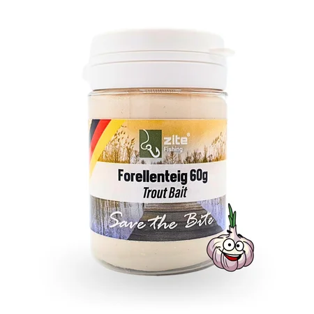 Zite Fishing Forellenteig 60g Trout Bait als Forellenköder Knoblauch weiß