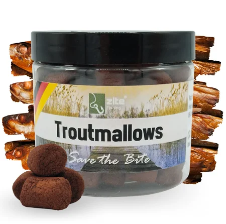 Troutmallows Angelköder Forelle Braun Fisch-Aroma 40 g Zite Fishing