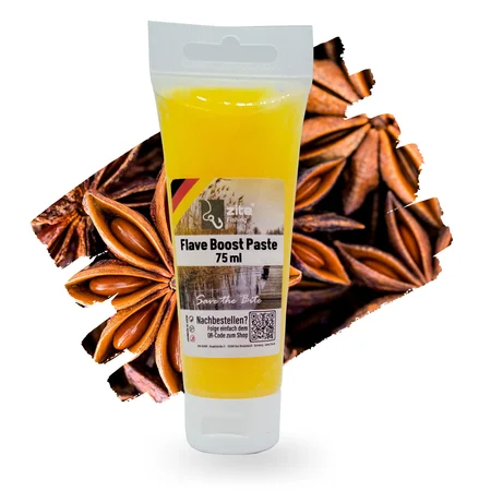 Flave Boost Aroma Gummiköder Paste Anis gelb UV-Aktiv 75 ml fürs Raubfisch Angeln