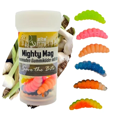 Mighty Mag Neon Mix Knoblauch Aroma 2,8 cm Bienenmade 12 Stück
