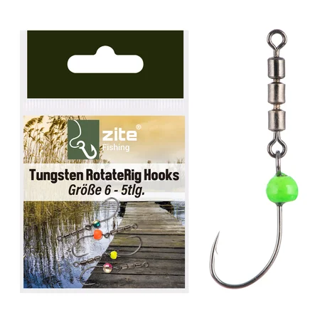 Rotorhaken mit Tungstenperle Rotate Rig Hooks Gr. 6 fürs Forellen-Angeln Zite Fishing 