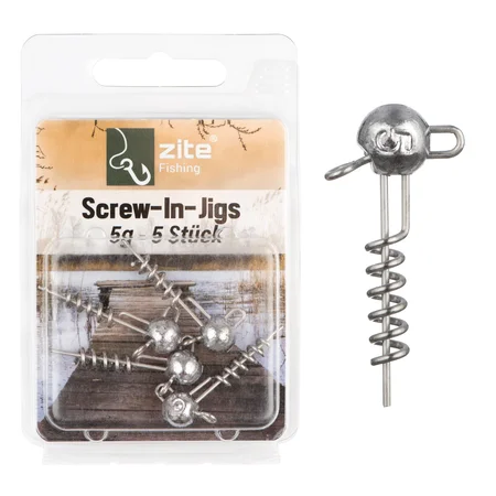 Screw-In-Jigs 5g Jigköpfe Blei Gummiköder Angeln Raubfisch 5STK 