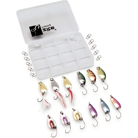 Zite Fishing Forellen Spoons Set mit Box 13-teilig
