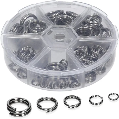 Zite Fishing Sprengringe Sortimentsbox - 150 Splitringe Angeln im Set