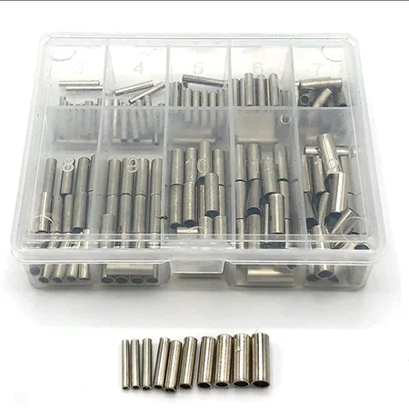 Zite Fishing Klemmhülsen Sortiment - 150 Quetschhülsen Angeln in Box