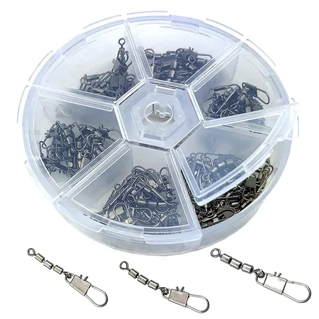 Zite Fishing Dreifachwirbel Sbirolino Wirbel Set 60 Stück in Box