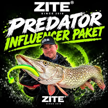 Zite Fishing Influencer Paket Raubfisch – Komplettset für Hecht, Zander & Barsch mit Gummiködern, Blader & UV-Hechtsyste