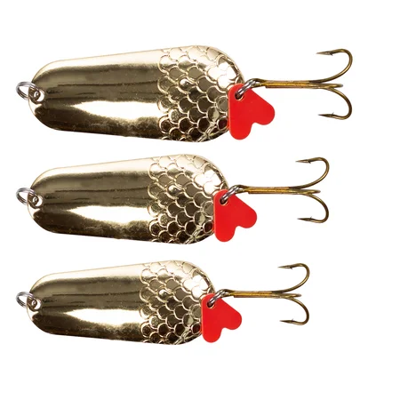 Löffelblinker Set zum Raubfisch Angeln Gold 16-34g 3-teilig Zite Fishing