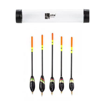 Vorgebleite Waggler Posen Set 5 Stück mit Posenrohr Zite Fishing