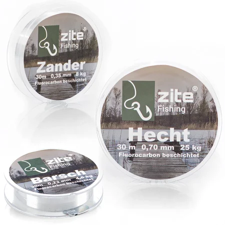 Fluorocarbon Vorfach Schnur Set 0,23-0,7mm 3 Spulen Zite Fishing