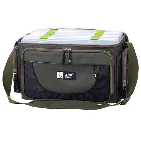 Angeltasche mit Tackle Boxen & Schultergurt 43cm Groß Zite Fishing