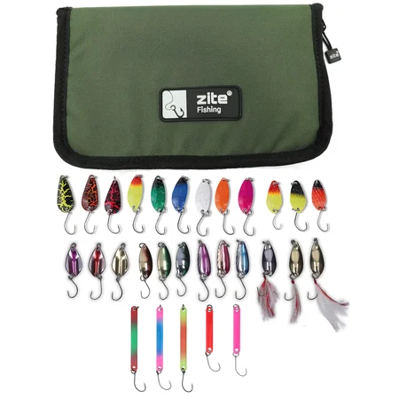 Spoon Forellen Blinker Set mit Ködertasche Zite Fishing