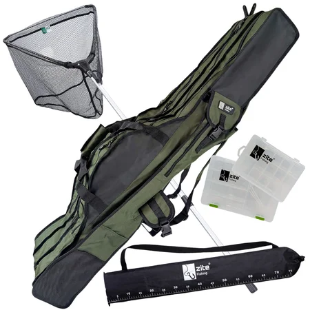 Teleskopkescher 2,10 m mit Rutentasche 1,50 m Zite Fishing