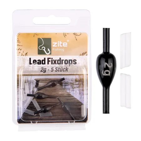  Zite Fishing Blei Fixdrops Forellenbleie 5 x 2g Angelgewicht für Grund- & Schleppangeln