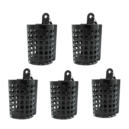5x Metall-Futterkorb zum Feeder-Angeln bleifrei 80 g mit Wirbel Zite Fishing