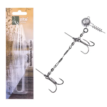 Zite Fishing Hecht Gummifisch-System S 9cm Blei 15g - ideal für Hechtköder 15-20 cm