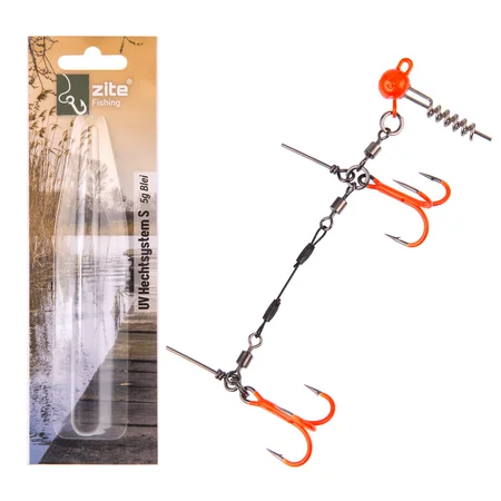 Zite Fishing Hecht Gummifisch-System S 9cm UV Aktiv 5g - ideal für Hechtköder 15-20 cm