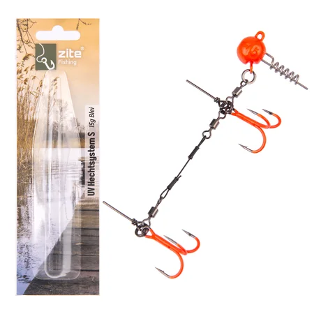 Zite Fishing Hecht Gummifisch-System S 9cm UV Aktiv 15g - ideal für Hechtköder 15-20 cm
