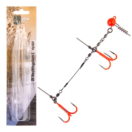 Zite Fishing Hecht Gummifisch-System L 13cm UV Aktiv 10g - ideal für Hechtköder 21-26 cm