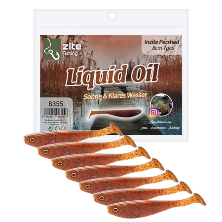 Inzite Pershad Liquid Oil 8 cm 7 STK Gummiköder Barsch