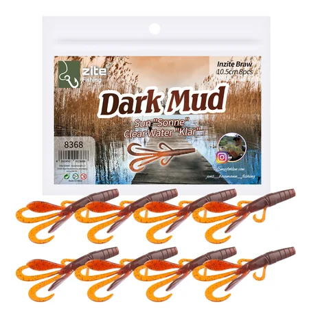 Gummiköder Krebsimitat Barsch & Zander Angeln Inzite Braw Dark Mud 8 STK Zite Fishing