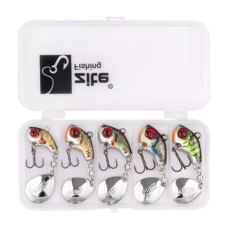 Zite Fishing Jigspinner Set 10-20g Natur Spin Jigs 5 Stück mit Köderbox