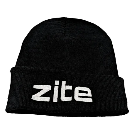 Zite Fishing Beanie Mütze Schwarz mit gestickten Logo 