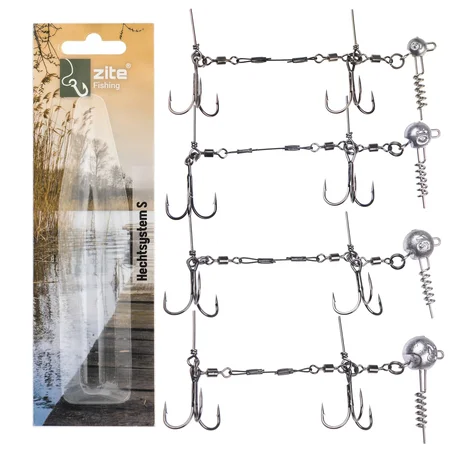 Zite Fishing Drillings-System Set S 9cm 5-20 g Gummifische 15-20 cm Hecht-Angeln