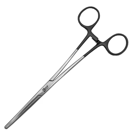 Zite Fishing Hakenlöser Zange gebogen 20 cm rostfreier Stahl mit schwarzem Griff-Coating für Universaleinsatz