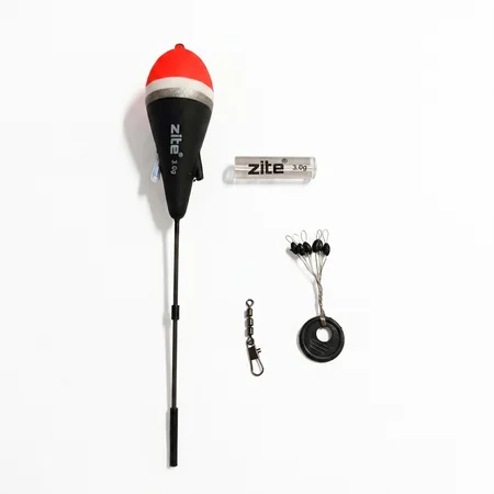 Zite Fishing Schlepp-Posen Set Rund 3g – Vorgebleit mit Dreifachwirbel & Gummistopper für Forelle & Hecht