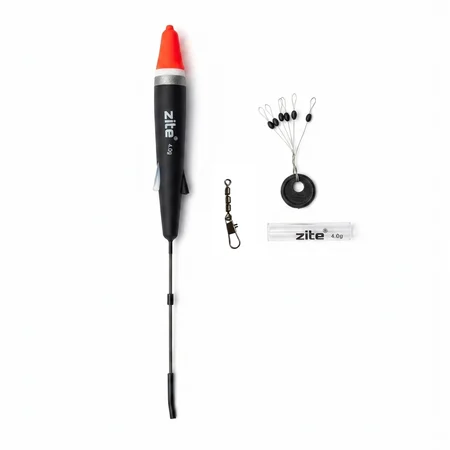 Zite Fishing Schlepp-Posen Set Slim 4g – Sbirolino Pose Forelle mit Wirbel & Sinker