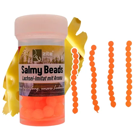 Salmy Beads Käse orange 8 mm 60 Stück Trout Eggs Köder Zite Fishing