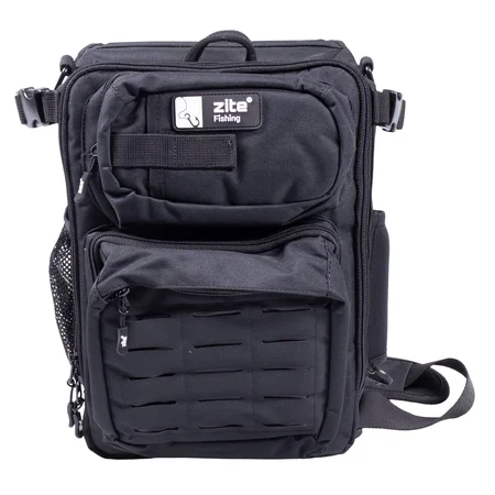 Zite Fishing Slingbag Angelrucksack mit 2 Tackleboxen - 36 x 25 x 13 cm Angeltasche 