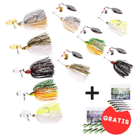 Reizköder Starterset - Inzite Rotator & Blader Set mit Gratis Trailer-Baits für Zander & Barsch