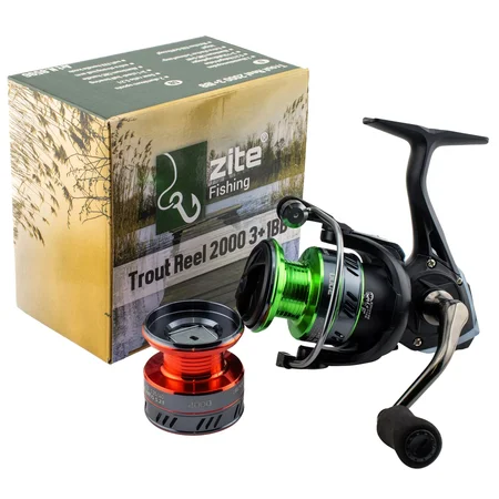 Zite Fishing Trout Reel 2000 Forellenrolle 3+1 Kugellager 2 Aluminiumspulen Angelrolle für Forellenangeln