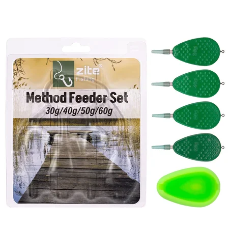 Method Feeder Set – 4 Method Feeder 30-60 g mit Form Kompaktes Grundangeln Zite Fishing
