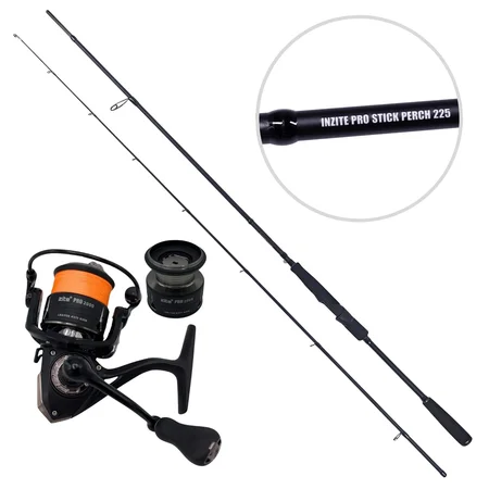 Zite Fishing Inzite Pro Stick Perch 225cm 5–20g Barschrute mit Spinning Reel Pro 2000 bespult Angelrolle 8+1