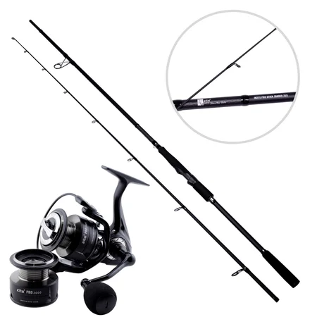 Zite Fishing Inzite Pro Stick Zander 255cm 15-55g Zanderrute mit Spinning Reel Pro 3000 Angelrolle 8+1