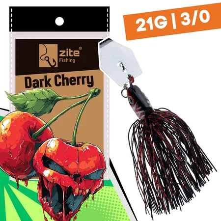  Inzite Blader Bladed Jig 21 g – Haken 3/0 – Dark Cherry – Starke Vibration & Trailerfähig