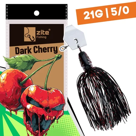 Inzite Blader Bladed Jig 21g – Haken 5/0 – Dark Cherry – Starke Vibration & Trailerfähig