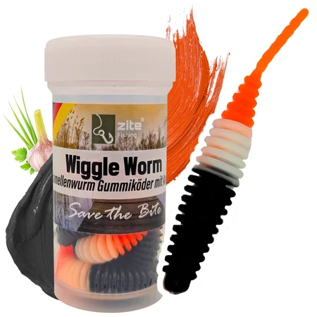 Wiggle Worm Forellenwurm Turbo Knoblauch Aroma 5,5 cm 10 Stück Gummiköder