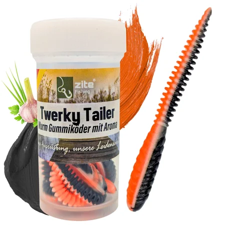 Zite Fishing Twerky Tailer Turbo Knoblauch 7 cm 8 STK 3in1 Gummiköder Forelle