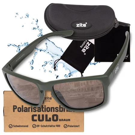 Zite Fishing Polarisationsbrille Culo – Braun mit UV400-Schutz, schwimmfähig & Hardcase