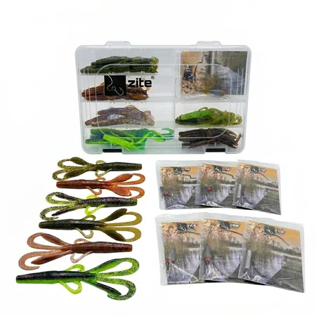 Zite Fishing Inzite Braw Starterbox – 30 Gummiköder 10,5 cm + 6 Fertigvorfächer für Barsch & Zander